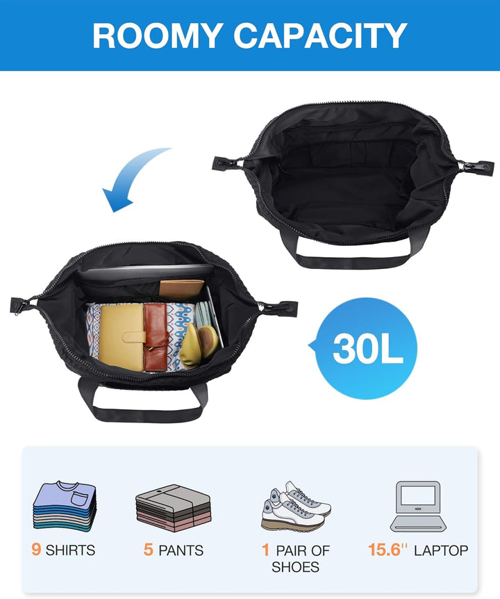 Large Gym Bag with Yoga Mat Buckle, Weekender Overnight Bag for Women, Travel Duffle Bag for Travel Essentials, Carry on Tote Bag Hospital Bag for Labor and Delivery