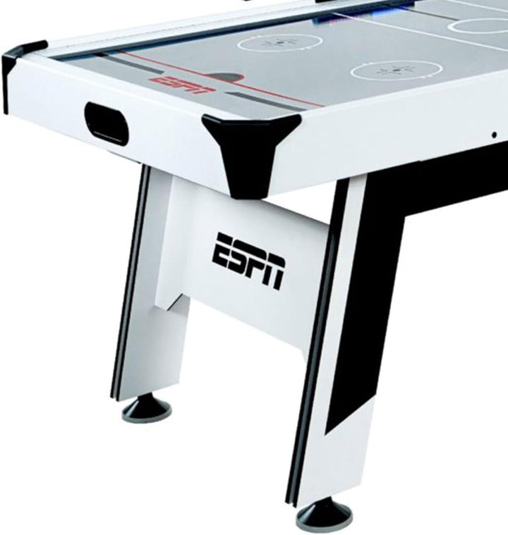 72'' Indoor High-Gloss Air Powered Hockey Arcade Game Table with Table Tennis Conversion Top, LED Scorer with Sounds, and Accessory Holder
