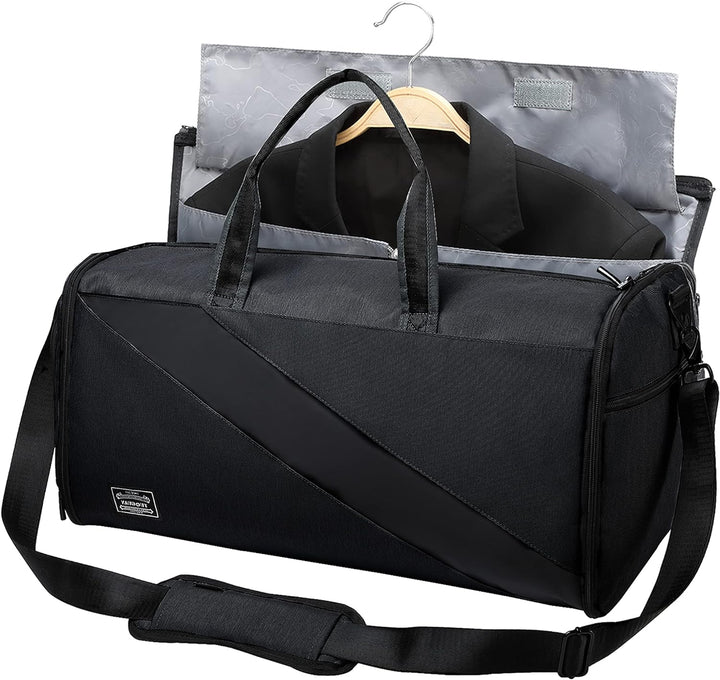 Garment Bags for Travel,Carry on Suit Bags for Men Travel,Garment Bag with Shoe Compartment,2 in 1 Waterproof Convertible Garment Bag with Shoulder Strap Blue