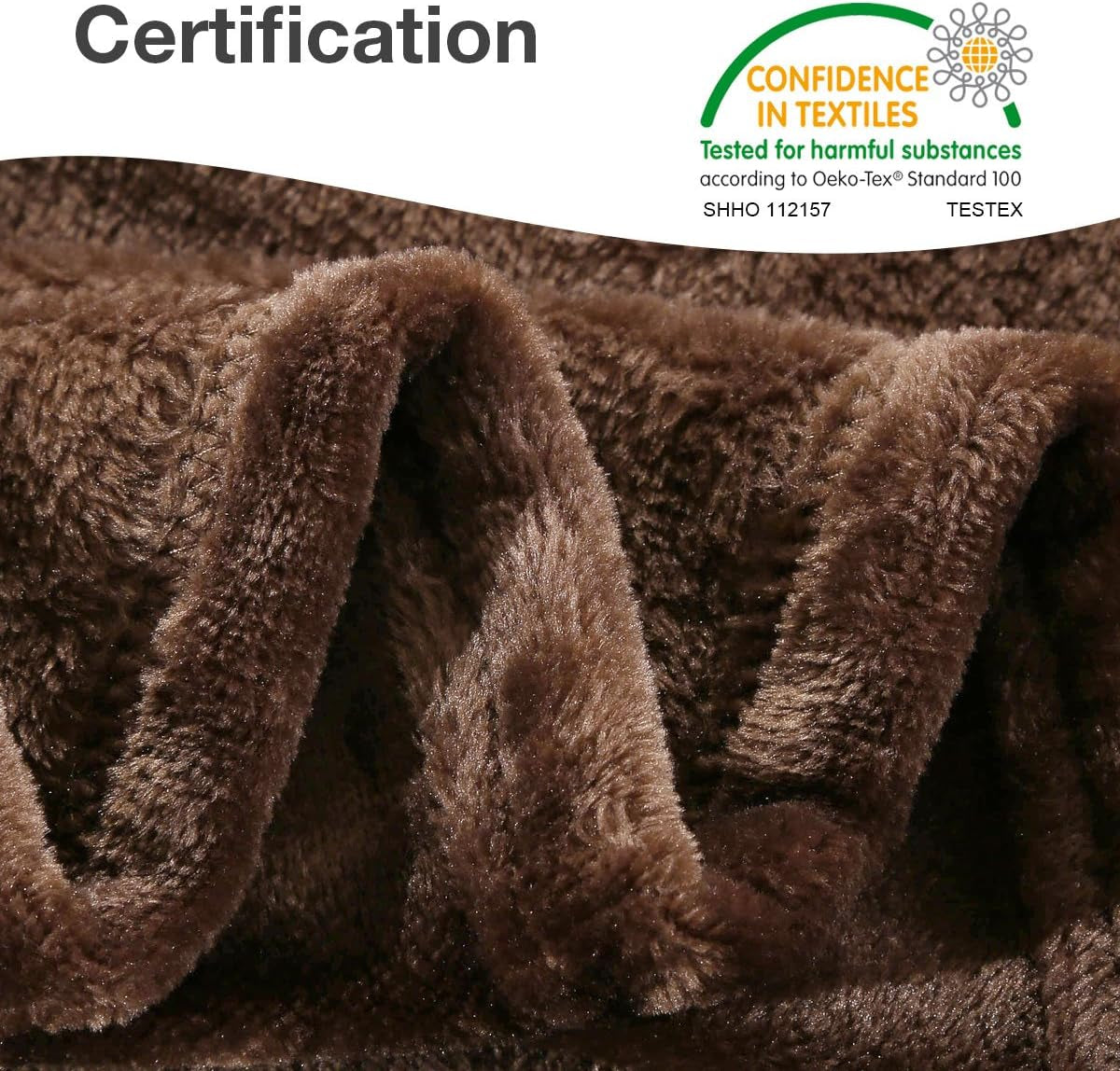Flannel Fleece Throw Blanket Chocolate - Super Soft Plush Microfiber Solid Blanket for Couch, Bed, Chair, Sofa - Fuzzy Cozy Lightweight - 50X60 Inch